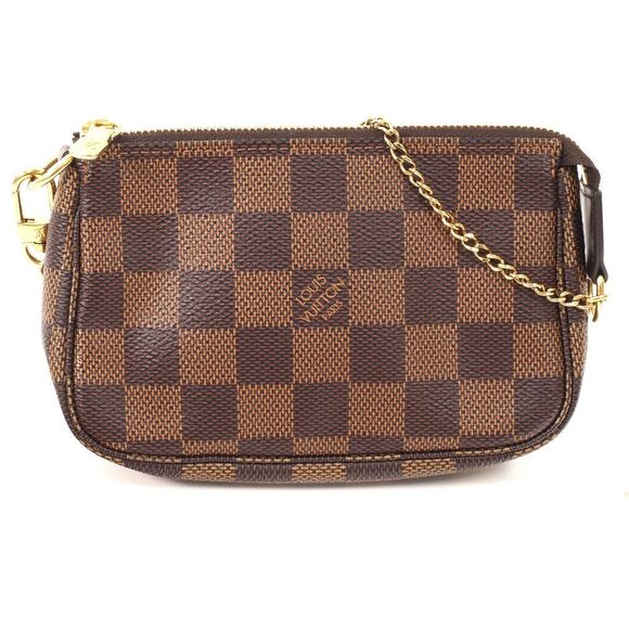 Louis Vuitton Mini Pochette Damier Ebene Accessory Pouch - Picture 1 of 8